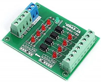 Obrázek produktu pro Modul převodníku signálu PLC, 4 kanály, 12 V–3,3 V, PNP izolátor