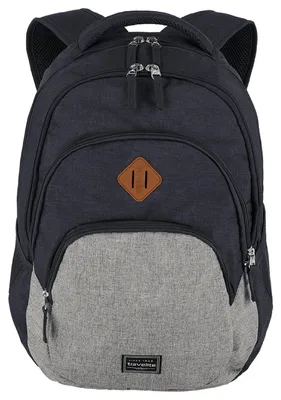 Produktbild von travelite Freizeitrucksack Rucksack mit Laptopfach Basic Melange Backpack 22L Marine / Grey blau grau