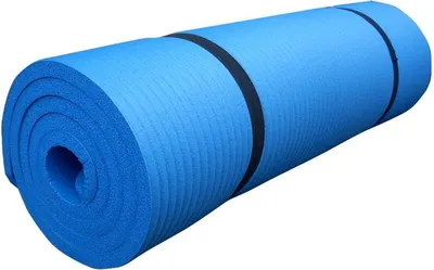 Produktbild von ScSPORTS® Yogamatte - 190 x 80 cm, 1,5 cm Stärke, Rutschfest, Faltbar, mit Tragegurt, Blau - Gymnastikmatte, Sportmatte, Fitnessmatte, Trainingsmatte