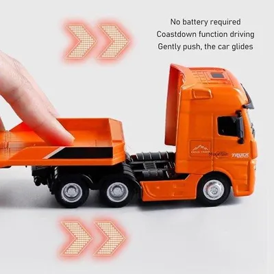 Obrázok produktu pre Hračka – hliníkový príves s plochou ložnou plochou, oranžová, pre chlapcov