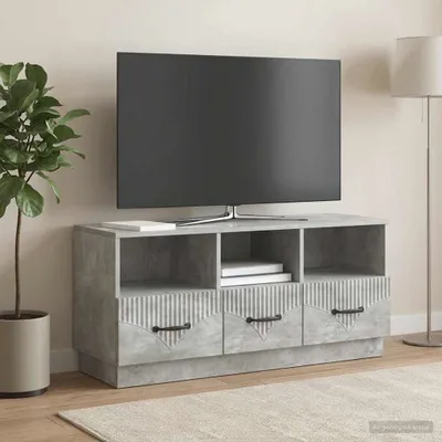 Immagine prodotto di Maison Exclusive - Mobile TV grigio cemento 102 x 34,5 x 47 cm in materiale derivato dal legno