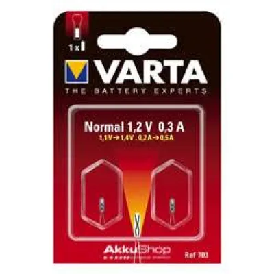 Zdjęcie produktu dla VARTA Zwerglampe 703 Drahts. 1.2V 0.3A 1Bli=2Stk 703000402