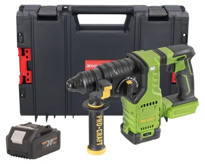 Produktbild von Procraft PHA30bb Akku Bohrhammer 20 V 2,8 J SDS plus Brushless + 1x Akku 4,0 Ah + RHINO Toolcase - ohne Ladegerät