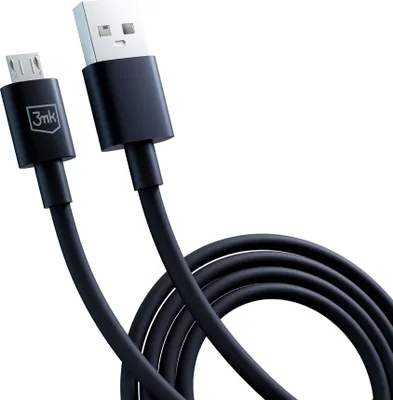 Image de Câble USB-A vers Micro USB 3MK Hyper 1,2m Noir