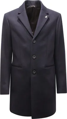 Zdjęcie produktu dla 4335AP cappotto uomo PATRIZIA PEPE mężczyzna wełniany płaszcz niebieski granatowy