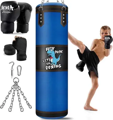 Productafbeelding van Famanu bokszak voor kinderen van 3 tot 12 jaar - geschikt voor MMA, kickboksen, karate, Muay Thai