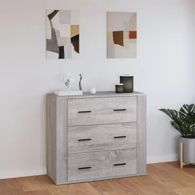 Zdjęcie produktu dla vidaXL Kredens szary Sonoma 80x33x70 cm Materiał drewnopochodny