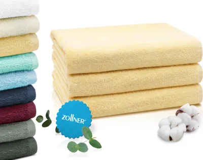 Produktbild von 3er Set Duschtücher, 70x140 cm 100% Baumwolle, gelb