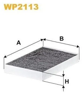 Produktbild von WIX FILTERS WP2113 Innenraumfilter Pollenfilter für TESLA Model S (5YJS) Aktivkohle