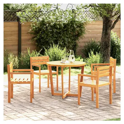 Produktbild von Gartenstühle aus Holz mit Rückenlehne und Armlehnen | Massives Akazienholz | 45 cm Sitzhöhe