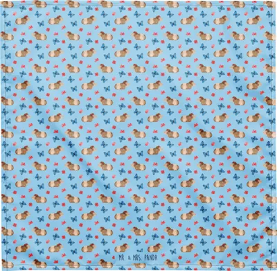 Produktbild von Mr. & Mrs. Panda Kopftuch Meerschweinchen Weisheit M - Blau - Geschenk, Dreieckstuch, Bandana, Lustige Sprüche, Tuch, Wunderland, Motivation, Spruch, Wunder, Haarband