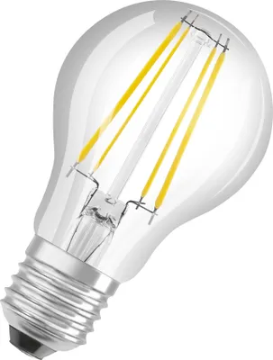 Produktbild von OSRAM LED Stromsparlampe, Filament Birne aus Glas mit E27 Sockel, Warmweiß (3000K), 4 Watt, ersetzt herkömmliche 60W-Leuchtmittel, besonders hohe Energieeffizienz und stromsparend, 1er-Pack