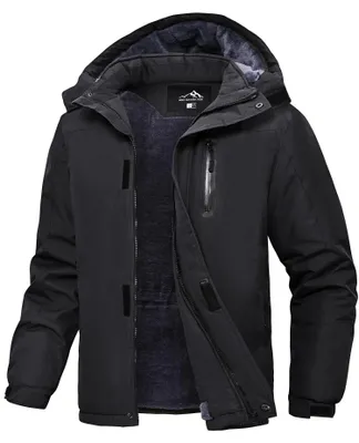Obrázok produktu pre Zimná bunda s podšívkou, vodoodolná a vetruvzdorná - Outdoorová bunda - Odnímateľná kapucňa - Fleece podšívka