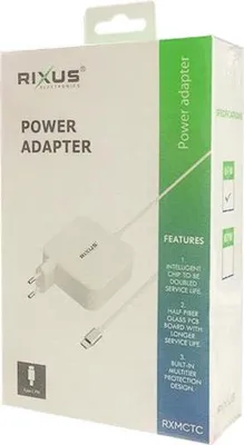 Produktbild von Rixus 61W Ladegerät für Macbook Power USB C Type, weiss