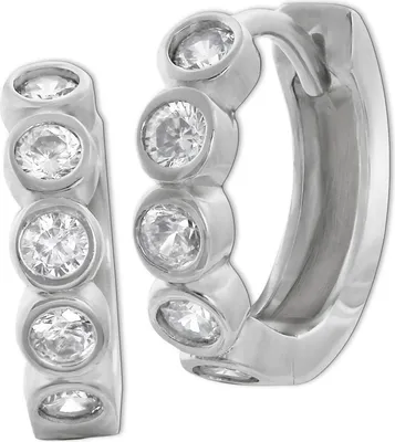 Produktbild von SilberDream Damen Ohrringe fünf Zirkonia weiß Creolen 925 Silber D2SDO4362W