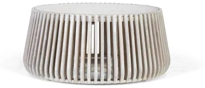 Immagine prodotto di Tavolino Nariel in marmo e legno di mango, 42 cm x 96 cm x 96 cm, Giner y Colomer