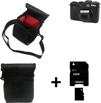 Produktbild von K-S-Trade Kameratasche Fototasche Umhängetasche Schutz Hülle kompatibel mit Nikon Coolpix P7000 mit Zusatzfach und teilbaren Innenraum mit Trennwand