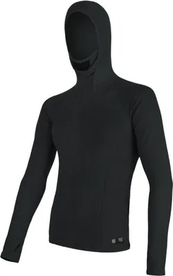 Produktbild von T-shirt Sensor Merino DF Herren lang mit Kapuze schwarz größe L 16200084-02