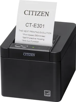 Produktbild von Citizen CT-E301, Thermodirekt, POS-Drucker, 203 x 203 DPI, 250 mm/sek, 53 - 85 µm, 8,3 cm