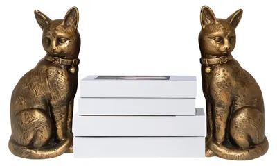 Image de Support de livres antidérapant en forme de chat, lot de 2