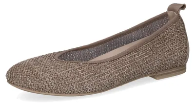 Productafbeelding van CAPRICE Ballerina, materiaalmix leer/textiel, bruin, G-wijdte
