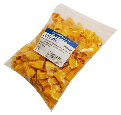 Produktbild von LogiLink MP0009, Kabelschuh, Gelb, RJ-45, 100 Stück(e)