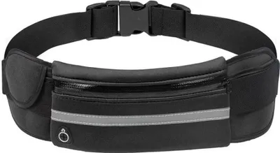 Produktbild von LAUFTASCHE BAUCHTASCHE JOGGING Sport Laufen Wasserdicht Handytasche Gürteltasche schwarz