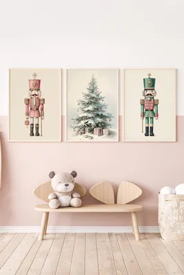 Immagine prodotto di Wallity, Nwyearmdl6, Quadro decorativo incorniciato (3 pezzi), Multicolore, Legno, 33 x 48 cm