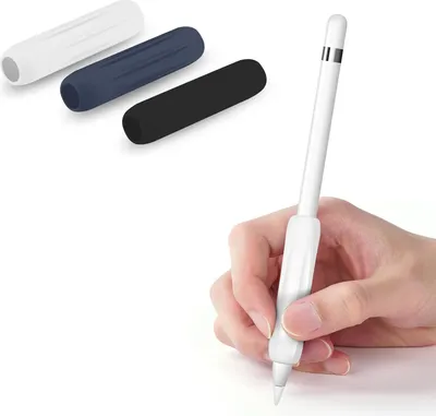Produktbild von 3 Stück Silikon Griff für Apple Pencil 1. und 2. Generation, Silikon Schutzhülle Griff Kompatibel mit Apple Pencil Schutzhülle Zubehör, Ergonomische Hülle Zubehör Design