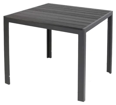 Gartentisch Comfort 80 x 80 cm mit Nonwood Platte Gestell Aluminium