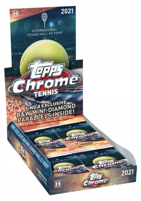 Produktbild von Topps Chrome Tennis Hobby Lite Box – 16 PACKETS OF CARDS – LARGE SET
