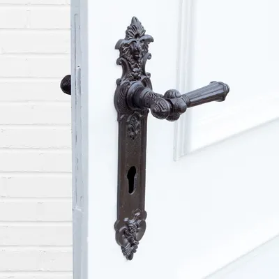 Produktbild von Drückergarnitur für Haustüren,  Edles Design | PZ92 | Eisen braun