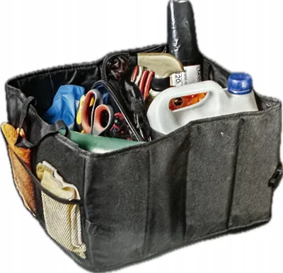 Produktbild von GTMAX Kofferraumorganizer mit Klettverschluss faltbar 50x36x27 cm