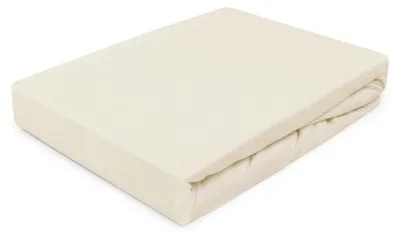 Produktbild von Spannbettlaken, Jersey-Spannbettlaken Mit Gummiband 60x120 Ekru