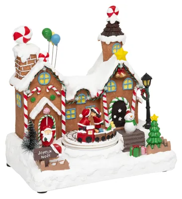 Produktbild von Weihnachtsszene, Geschenkefabrik, beweglich mit Ton, 23,2 x 24,5 cm