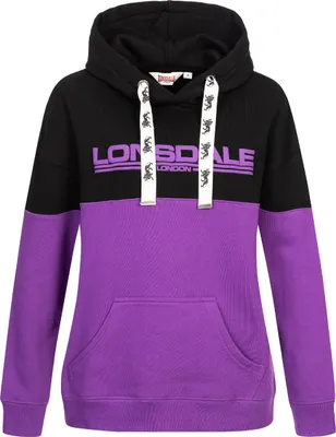 Produktbild von Frauen Kapuzensweatshirt Oversize WARDIE Purple/Black/White S Lonsdale