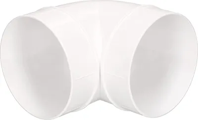 Obrázek produktu pro KOTARBAU® spojka Ř 125 mm koleno pro větrací potrubí 90° plastová bílá