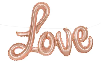 Produktbild von Folienballon Buchstabengirlande Love Roségold