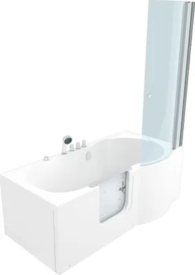 Produktbild von Seniorendusche und Wanne mit Whirlpool S12D-TH-AIR-L Dusche 170x85cm