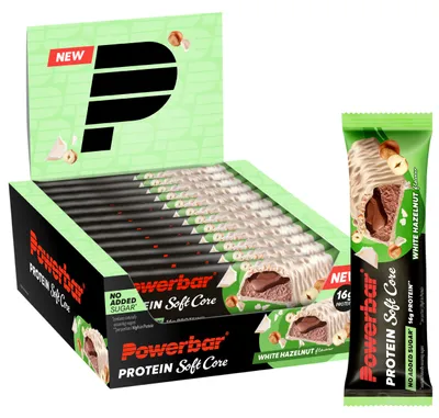 Produktbild von Powerbar Soft Core White Hazelnut 12x48g High Protein Low Sugar Riegel