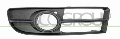 Produktbild von PRASCO Lüftungsgitter Grill Stoßfänger für AUDI A4 Avant (8ED, B7) mit Loch/Löchern für Nebellampen Schwarz