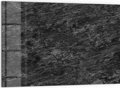 Produktbild von DEQORI Küchenrückwand Glas 60x40 cm 'Dunkle Steinstruktur' Spritzschutz Bad Rückwand