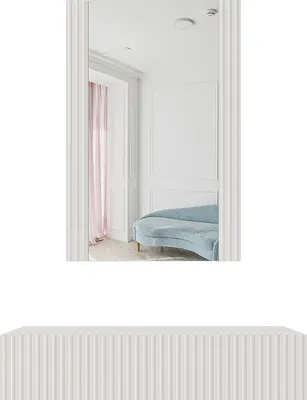 Produktbild von Furniture24 Schminktisch Pafos mit Spiegel und Schublade Weiß matt