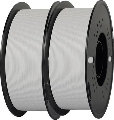 Immagine prodotto di filamento per stampante 3D, materiale PLA, superficie opaca, bianco 2KG