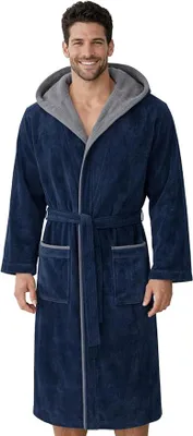 Produktbild von Bademantel Herren Frottee Baumwolle Kapuze Finn | 100% Baumwolle, weicher Frottee, Kapuze, Taschen und Bindegürtel – auf Schadstoffe, ideal für Sauna und Zuhause