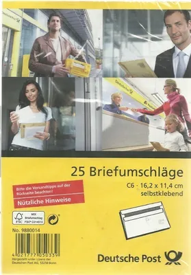 Produktbild von Deutsche Post - 25 Briefumschläge - C6 selbstklebend ohne Fenster