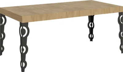 Produktbild von Ausziehbarer Tisch 90x180/440 cm Gestell Karamay Eiche Natur Anthrazit