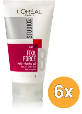 Productafbeelding van 6x L’Oreal Studio Line – Haargel Fix & Force 8 150 ml