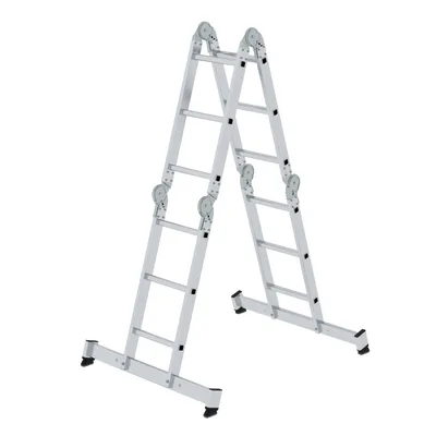 Produktbild von Günzburger Mehrzweckleiter Aluminium 4x3 Sprossen geklappt H350xB990xT250mm - 31312