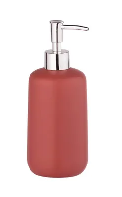 Produktbild von WENKO Seifenspender Olinda, Bad-Zubehör mit mattiertem Finish, 0.5 l, Farbe:Rot